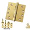 Embassy 4-1/2 x 4-1/2 Solid Brass Ball Bearing Hinge, Polished Brass Finish with Flat Tips 4545BBUS3F-1 - alternate 9